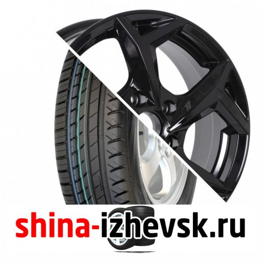 Колесо в сборе Viatti Strada (V-130) 205/55 R16 V 91 + RST R066 6.5xR16 5×112 ET46 DIA57.1 Черный глянцевый в Ижевске